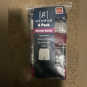 George Mens woven boxer 6 pack size Medium